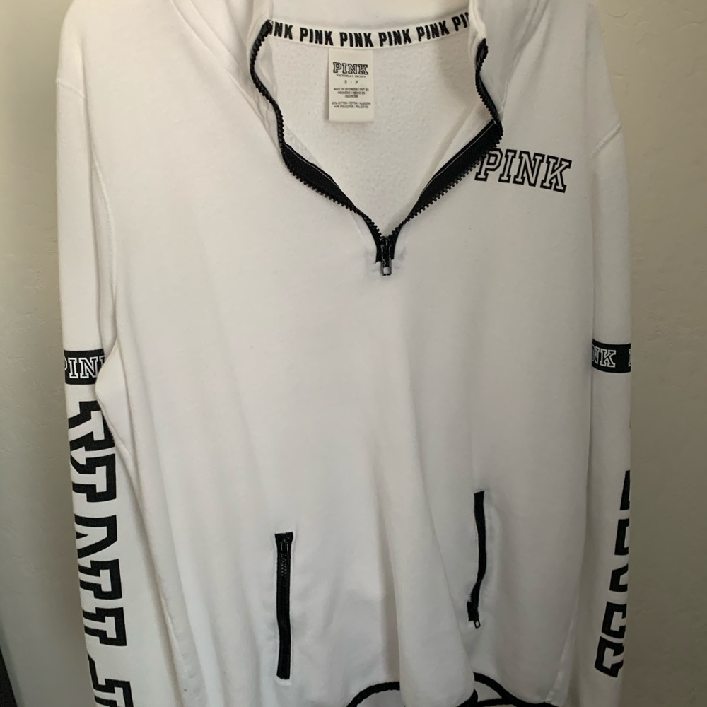 Pink Half-Zip Sweatshirt w/ Collar WORN ONCE